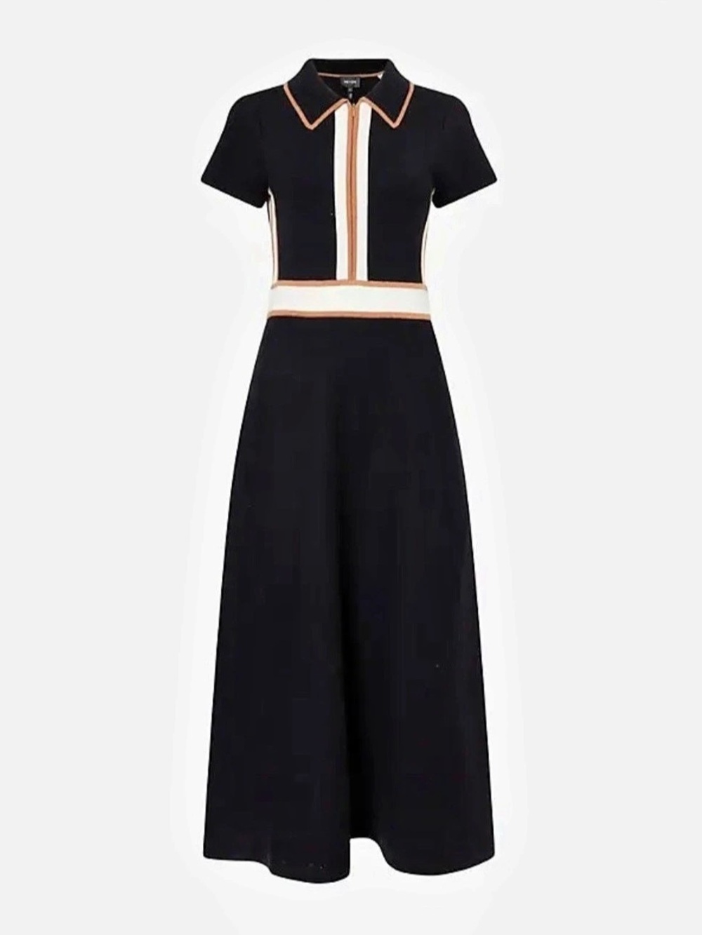 ME + EM Black & White Midi Dress NWT